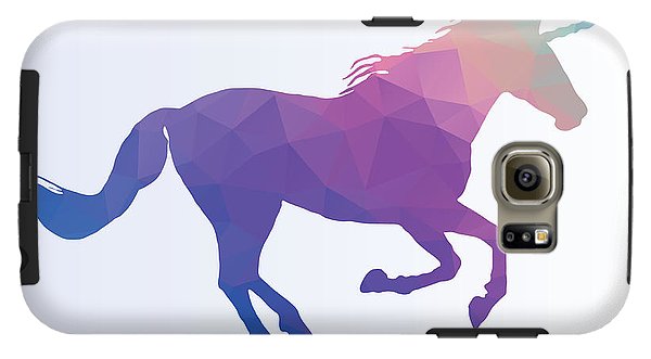 Polygonal Unicorn Horse Silhouette - Phone Case