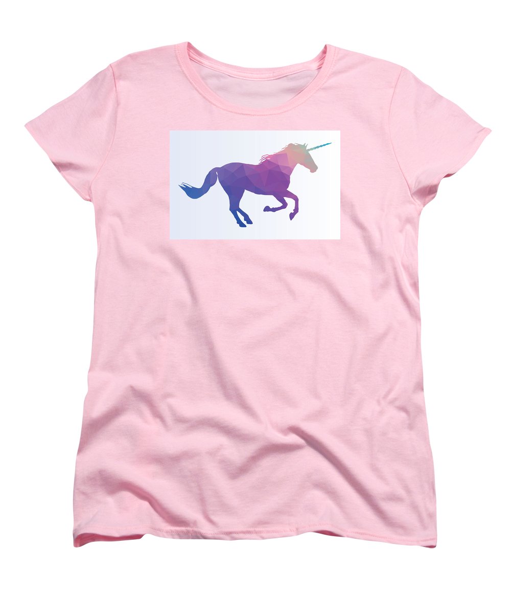 Polygonal Unicorn Horse Silhouette - Women's T-Shirt (Standard Fit)
