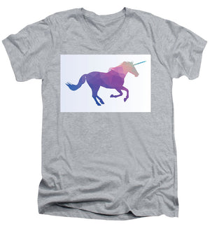 Polygonal Unicorn Horse Silhouette - Men's V-Neck T-Shirt