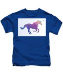 Polygonal Unicorn Horse Silhouette - Kids T-Shirt