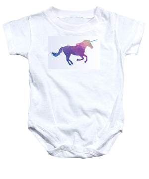 Polygonal Unicorn Horse Silhouette - Baby Onesie