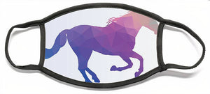 Polygonal Unicorn Horse Silhouette - Face Mask