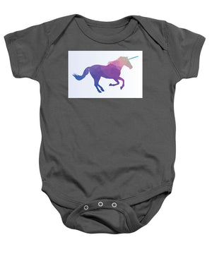 Polygonal Unicorn Horse Silhouette - Baby Onesie