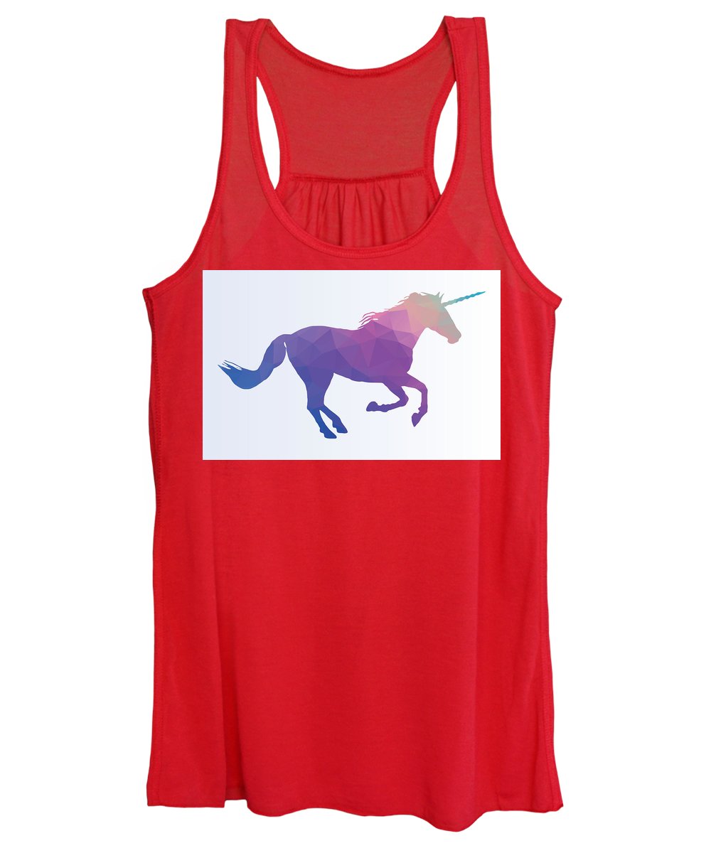 Polygonal Unicorn Horse Silhouette - Women's Tank Top