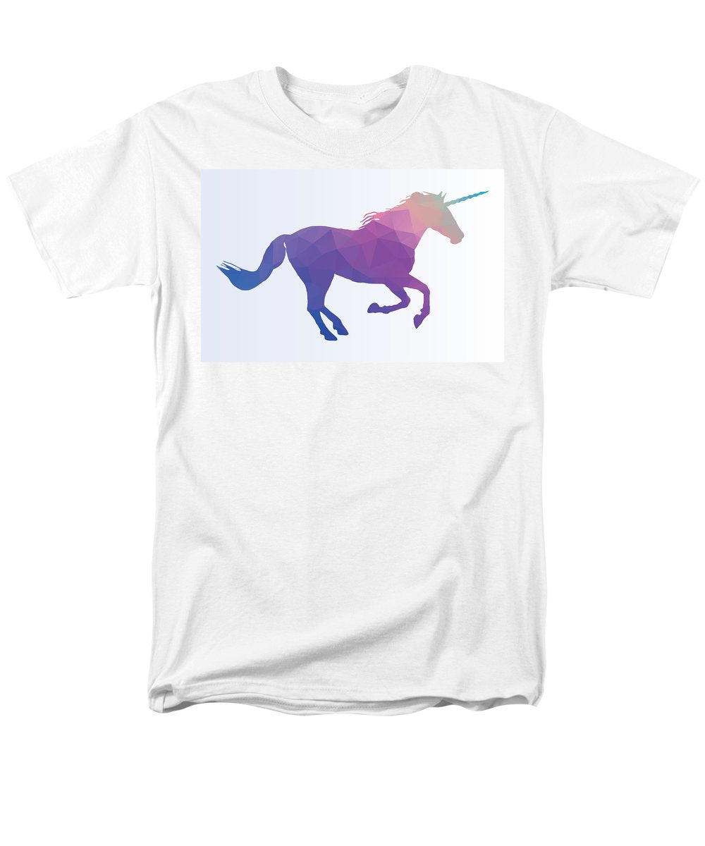 Polygonal Unicorn Horse Silhouette - Men's T-Shirt  (Regular Fit)