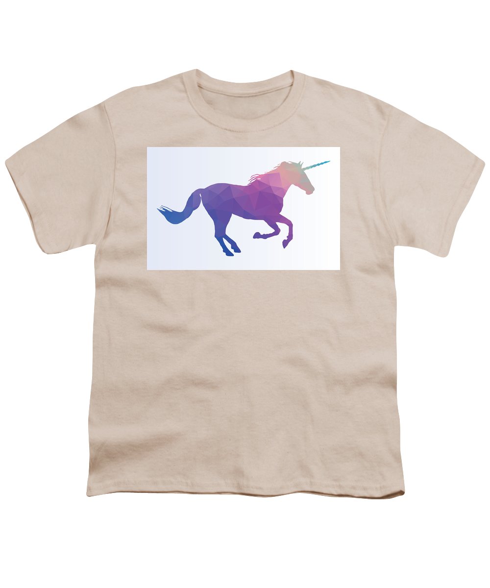 Polygonal Unicorn Horse Silhouette - Youth T-Shirt