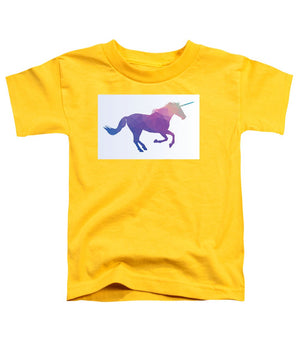 Polygonal Unicorn Horse Silhouette - Toddler T-Shirt