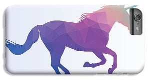 Polygonal Unicorn Horse Silhouette - Phone Case