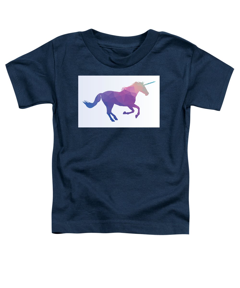 Polygonal Unicorn Horse Silhouette - Toddler T-Shirt