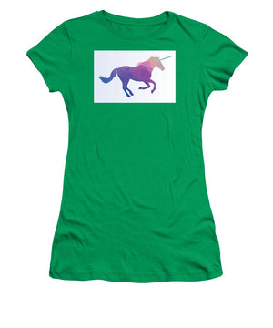Polygonal Unicorn Horse Silhouette - Women's T-Shirt