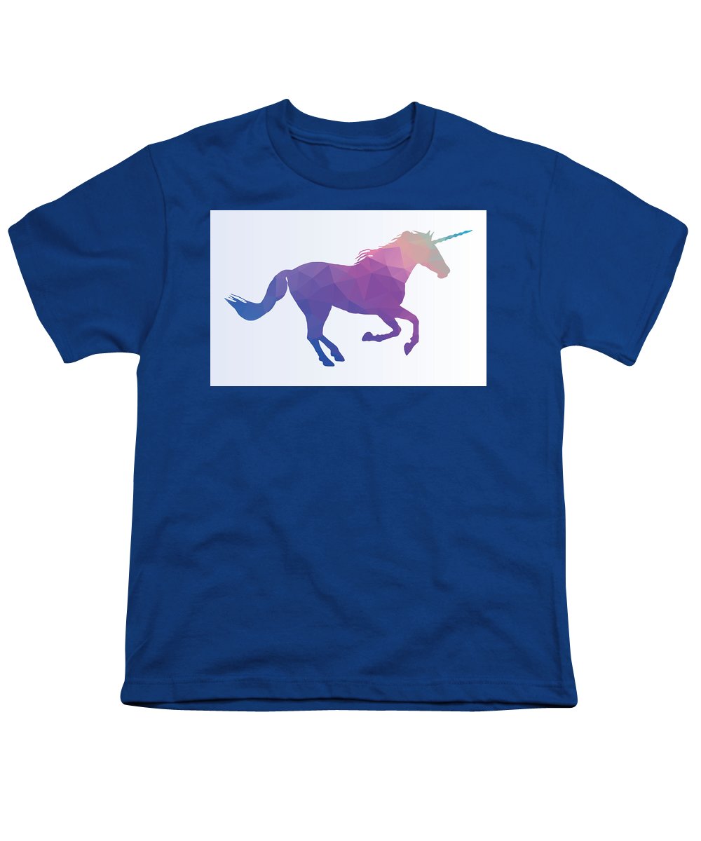Polygonal Unicorn Horse Silhouette - Youth T-Shirt