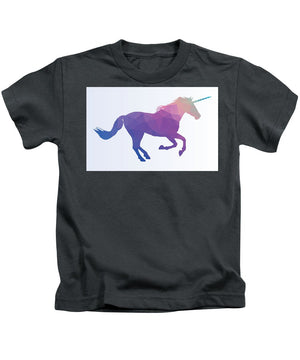 Polygonal Unicorn Horse Silhouette - Kids T-Shirt