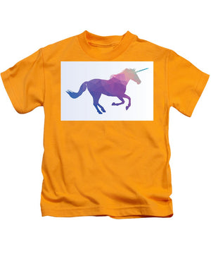 Polygonal Unicorn Horse Silhouette - Kids T-Shirt