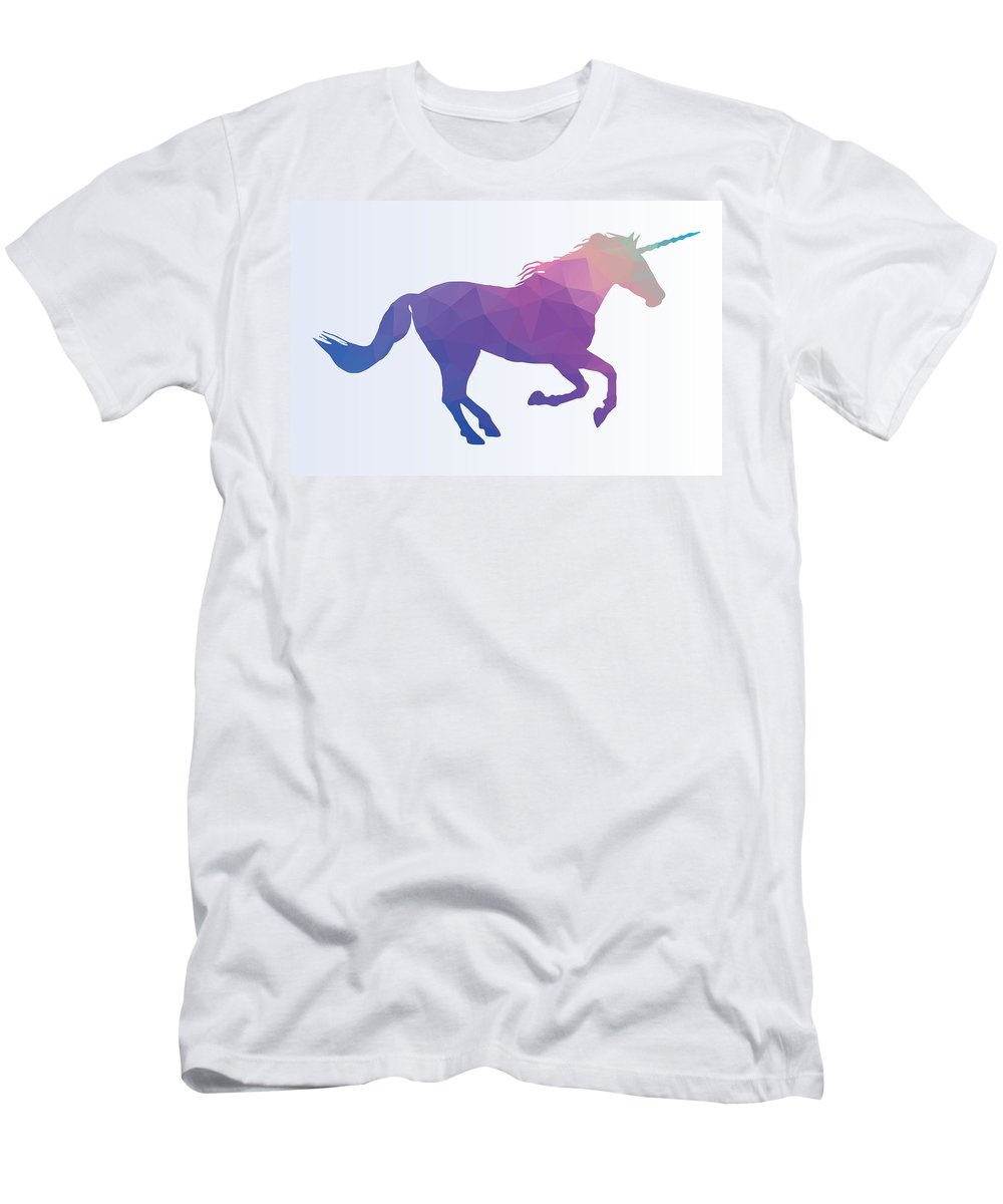 Polygonal Unicorn Horse Silhouette - T-Shirt