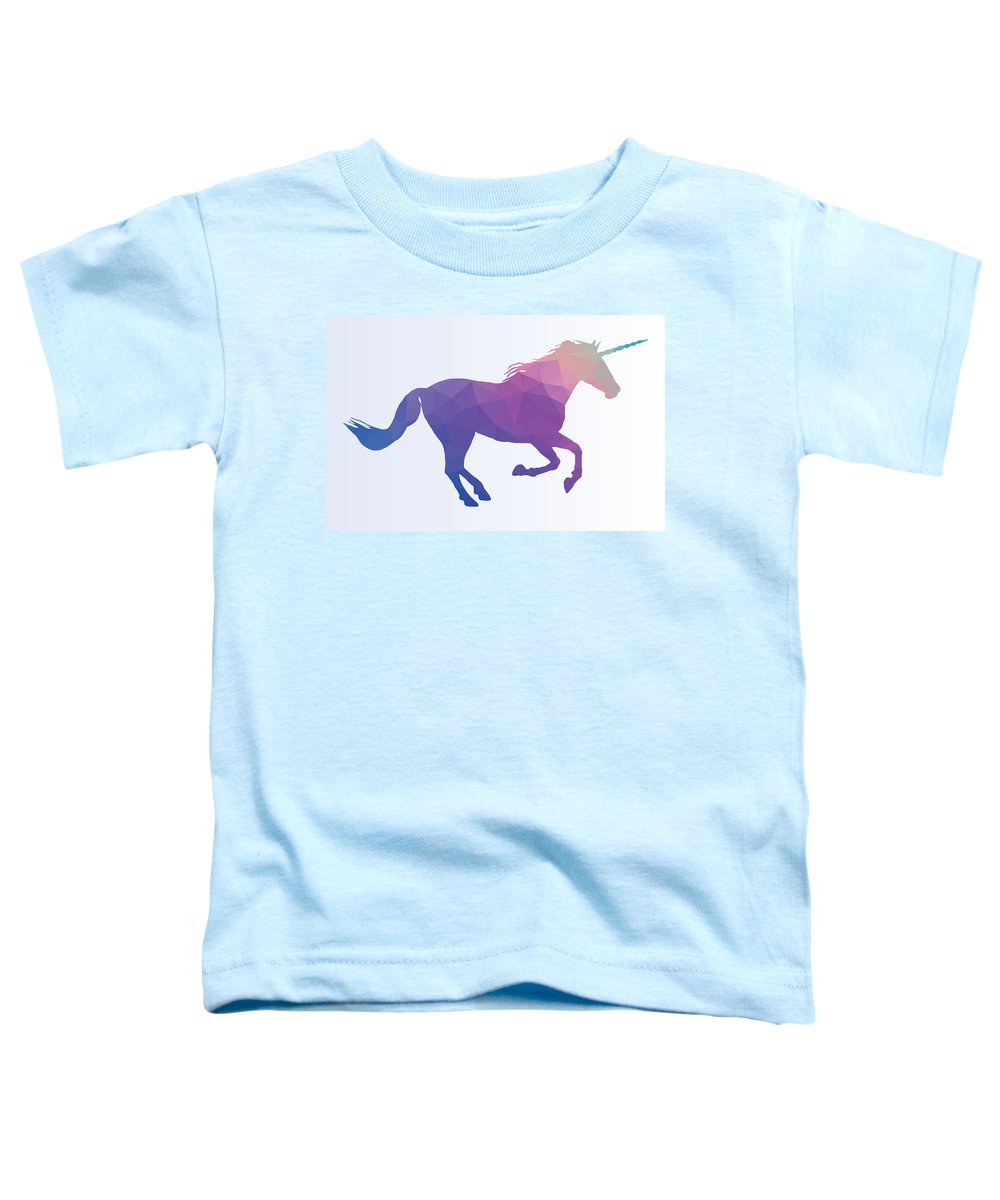 Polygonal Unicorn Horse Silhouette - Toddler T-Shirt