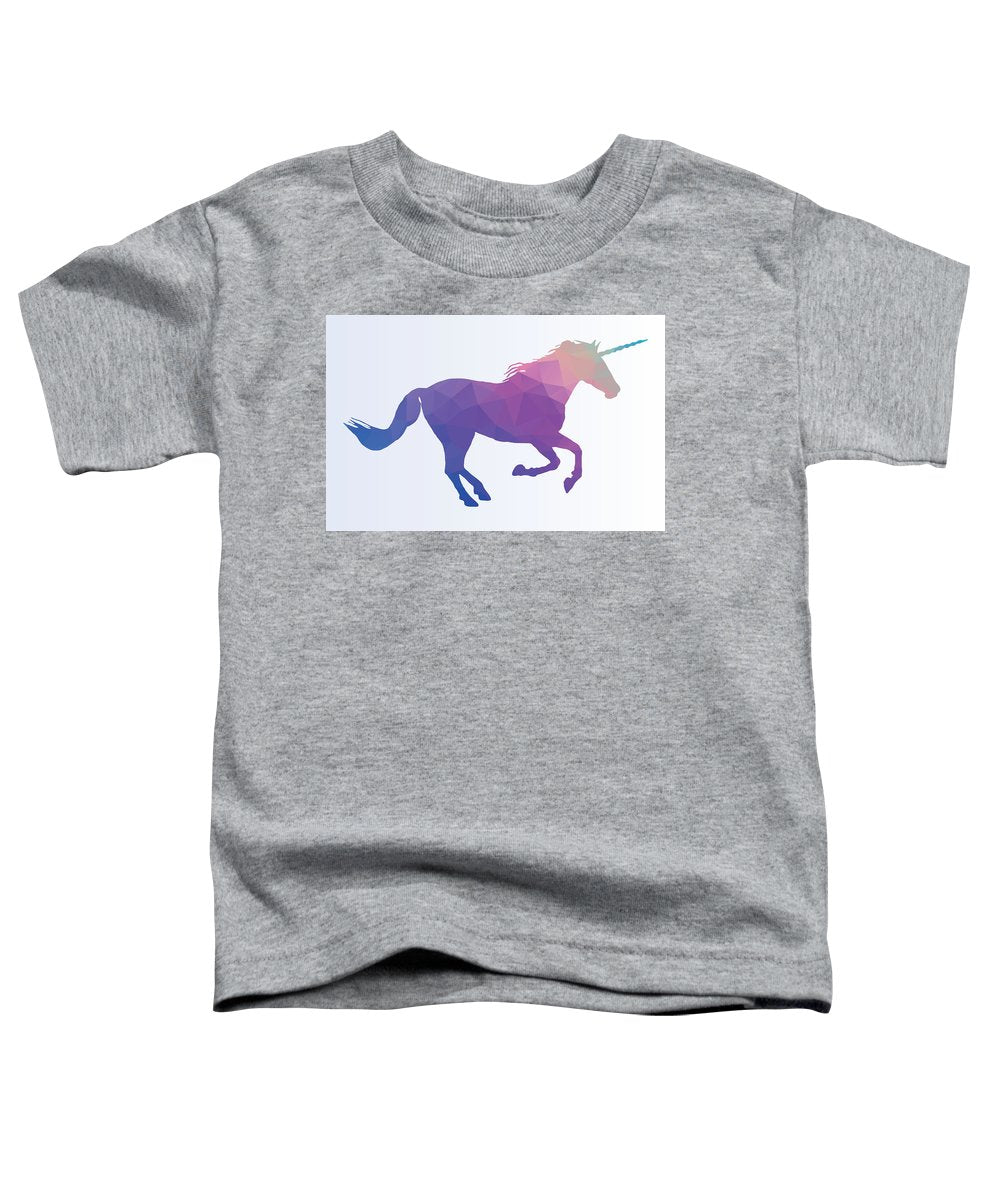 Polygonal Unicorn Horse Silhouette - Toddler T-Shirt