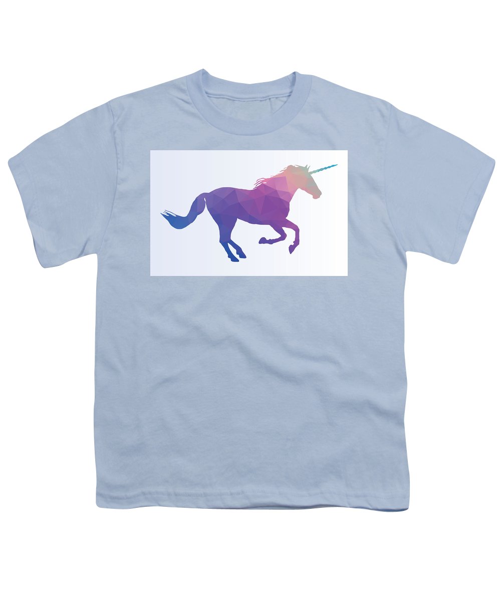 Polygonal Unicorn Horse Silhouette - Youth T-Shirt