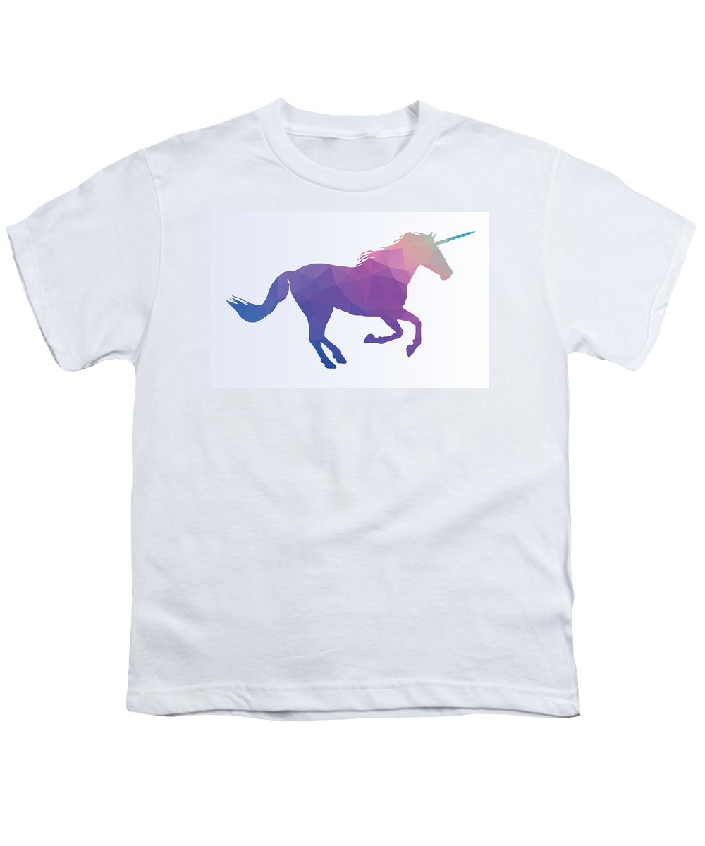 Polygonal Unicorn Horse Silhouette - Youth T-Shirt