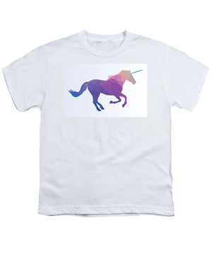 Polygonal Unicorn Horse Silhouette - Youth T-Shirt