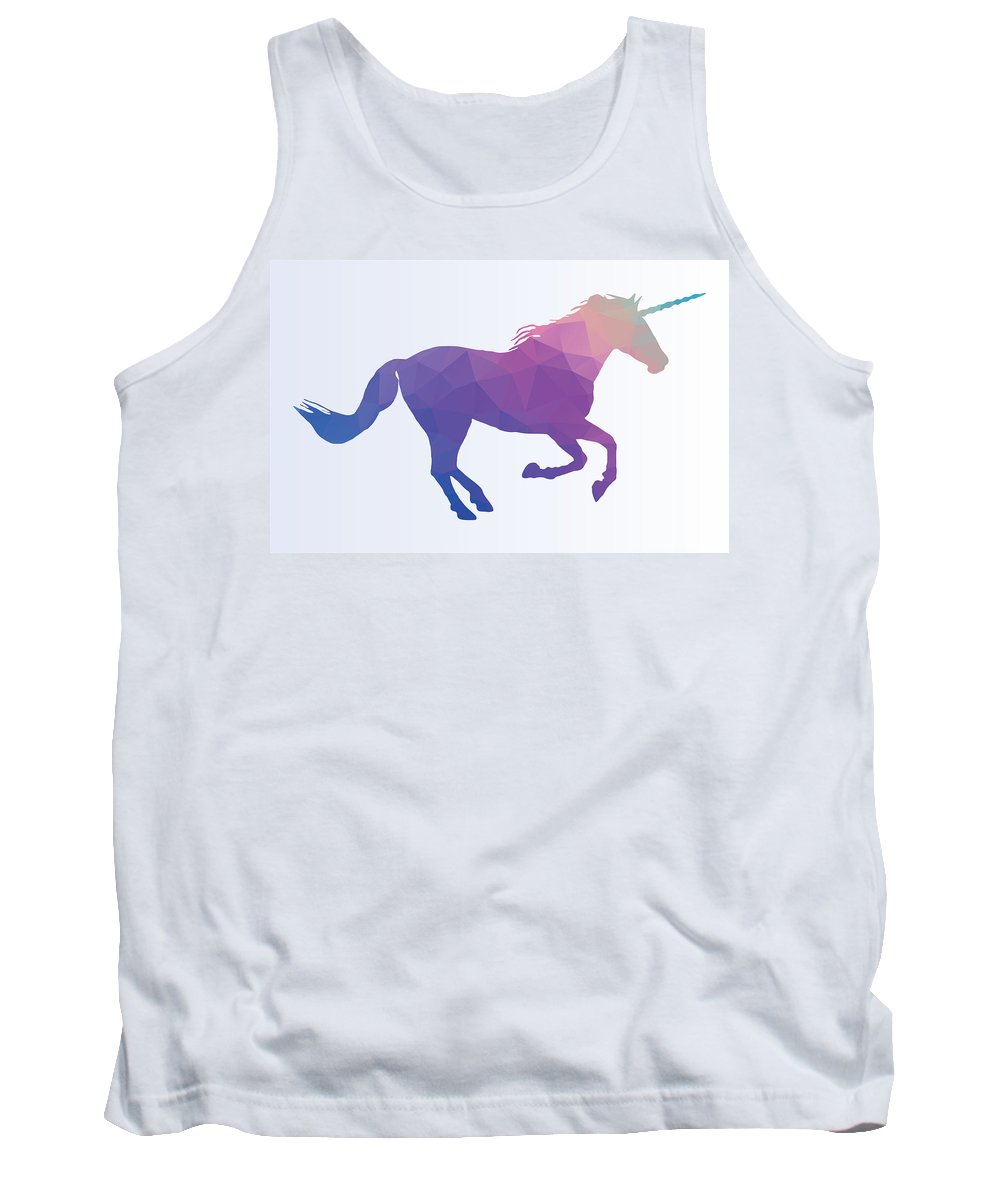 Polygonal Unicorn Horse Silhouette - Tank Top