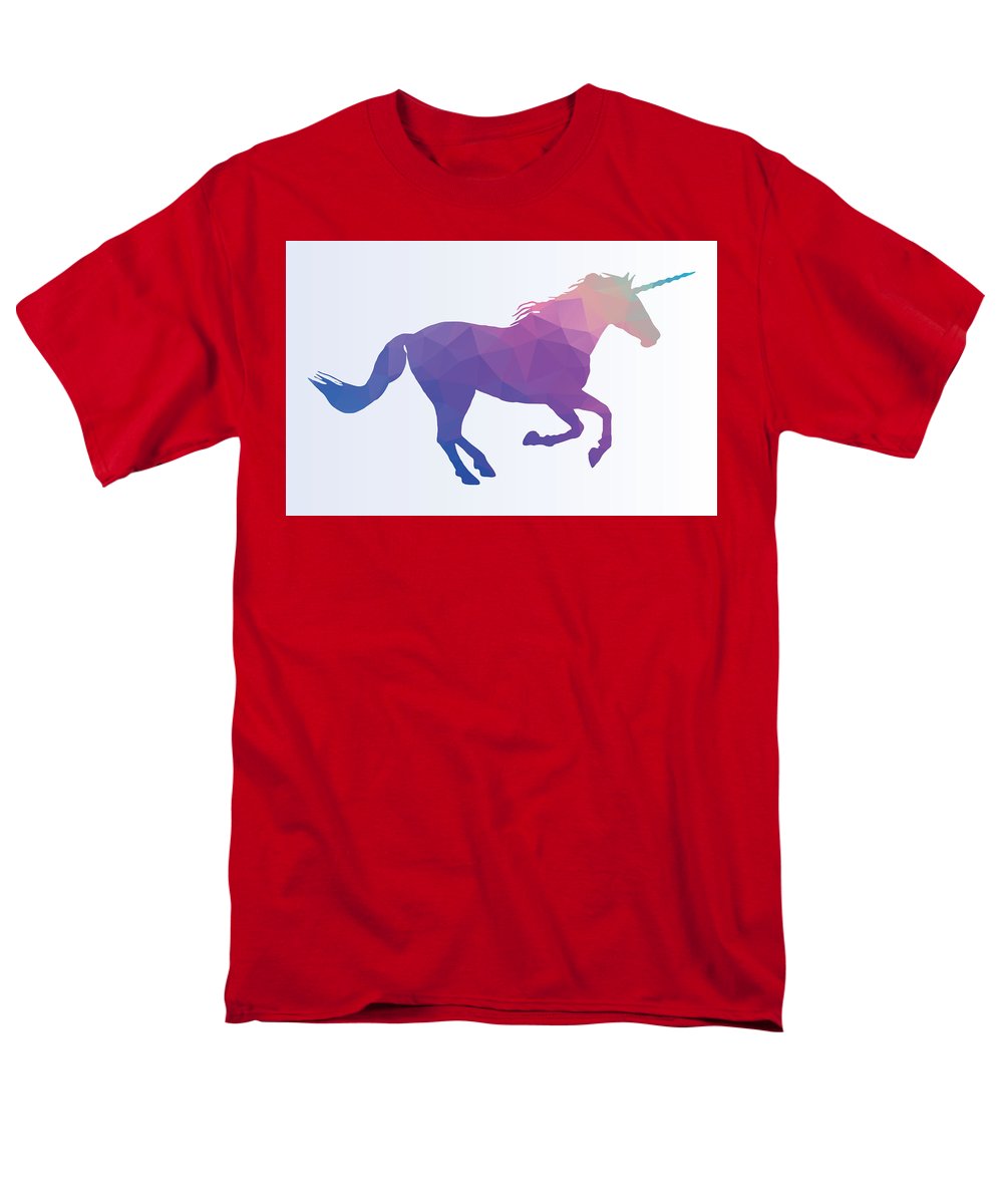 Polygonal Unicorn Horse Silhouette - Men's T-Shirt  (Regular Fit)