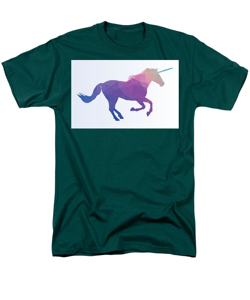 Polygonal Unicorn Horse Silhouette - Men's T-Shirt  (Regular Fit)