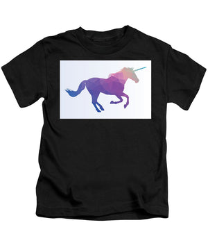 Polygonal Unicorn Horse Silhouette - Kids T-Shirt