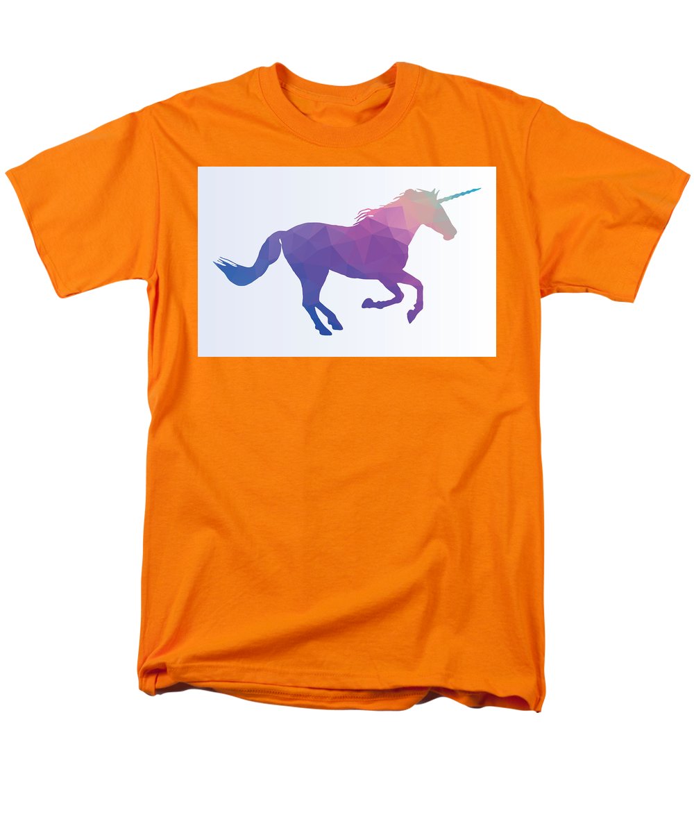 Polygonal Unicorn Horse Silhouette - Men's T-Shirt  (Regular Fit)