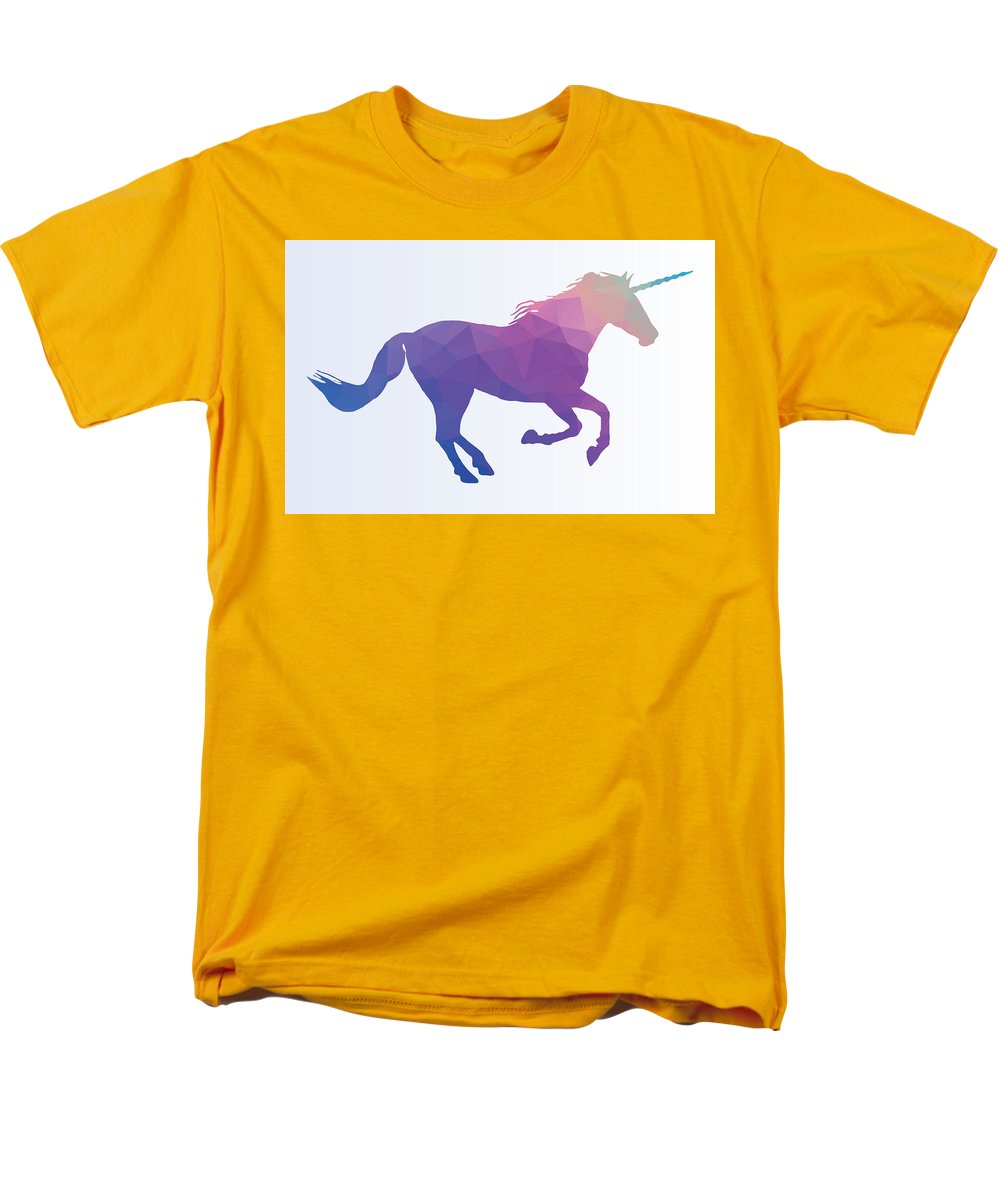 Polygonal Unicorn Horse Silhouette - Men's T-Shirt  (Regular Fit)