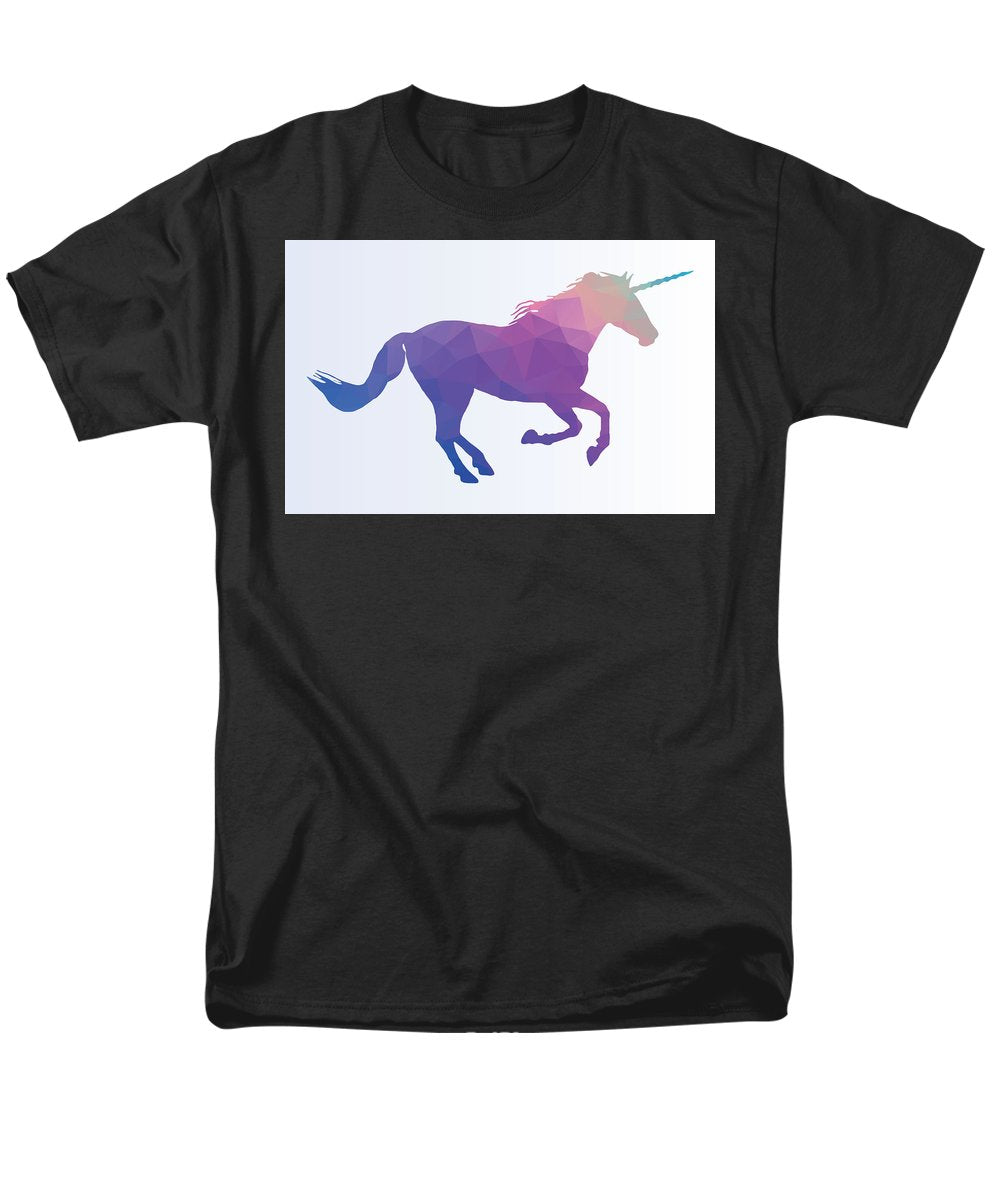 Polygonal Unicorn Horse Silhouette - Men's T-Shirt  (Regular Fit)