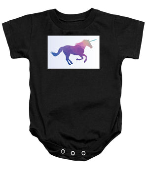 Polygonal Unicorn Horse Silhouette - Baby Onesie