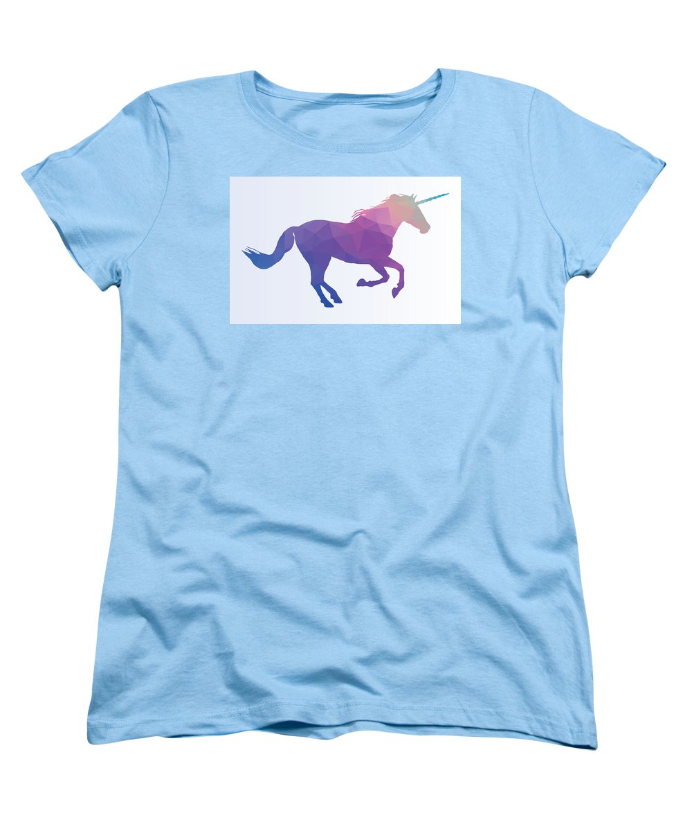 Polygonal Unicorn Horse Silhouette - Women's T-Shirt (Standard Fit)