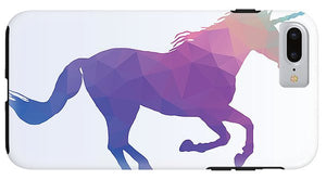 Polygonal Unicorn Horse Silhouette - Phone Case