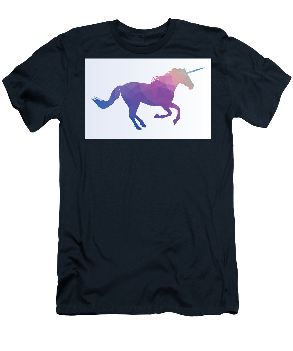 Polygonal Unicorn Horse Silhouette - T-Shirt