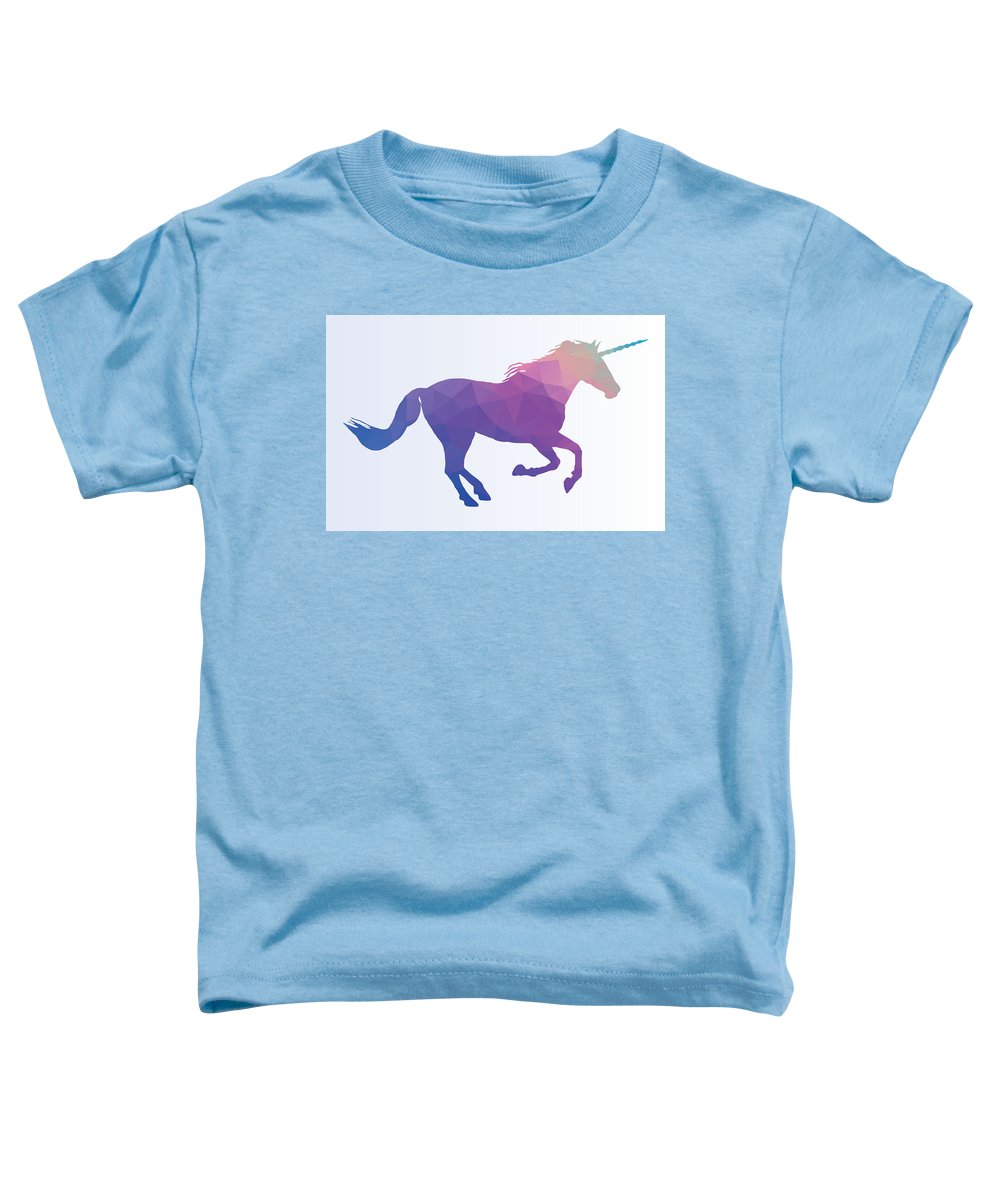 Polygonal Unicorn Horse Silhouette - Toddler T-Shirt