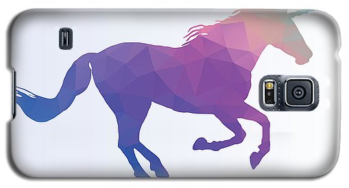 Polygonal Unicorn Horse Silhouette - Phone Case