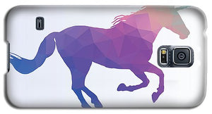 Polygonal Unicorn Horse Silhouette - Phone Case