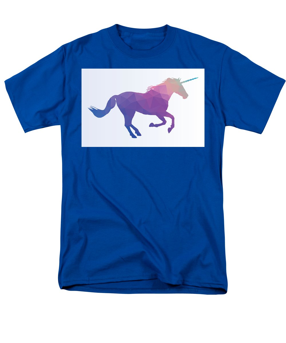 Polygonal Unicorn Horse Silhouette - Men's T-Shirt  (Regular Fit)
