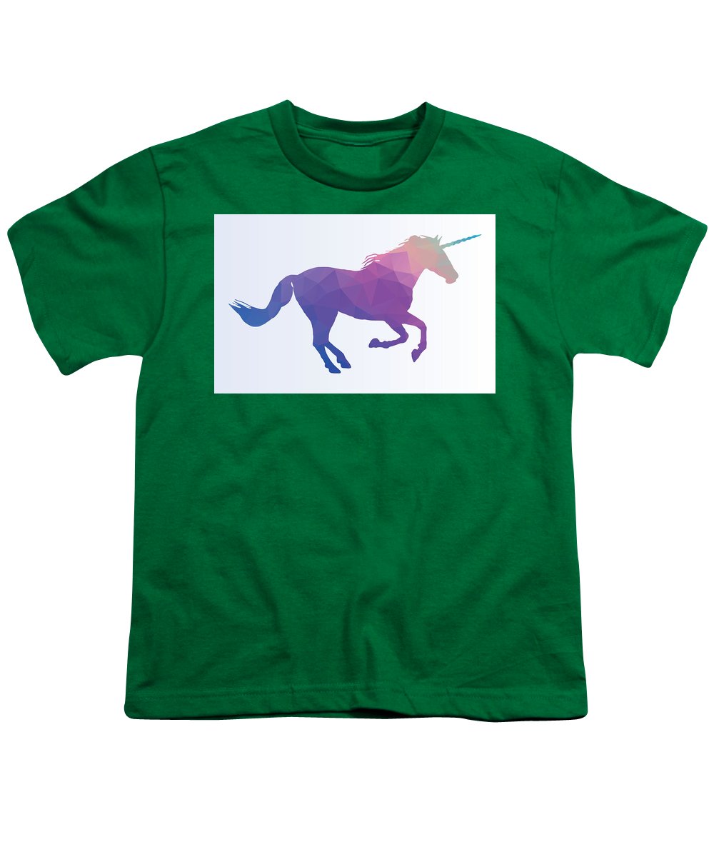 Polygonal Unicorn Horse Silhouette - Youth T-Shirt