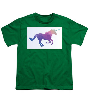 Polygonal Unicorn Horse Silhouette - Youth T-Shirt