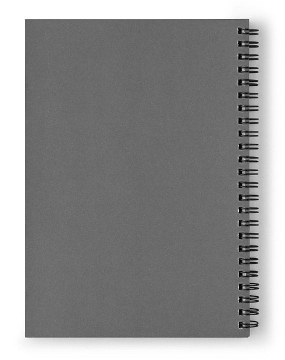 Vector seamless pattern of white horse silhouette with heart isolated on black - Spiral Notebook
